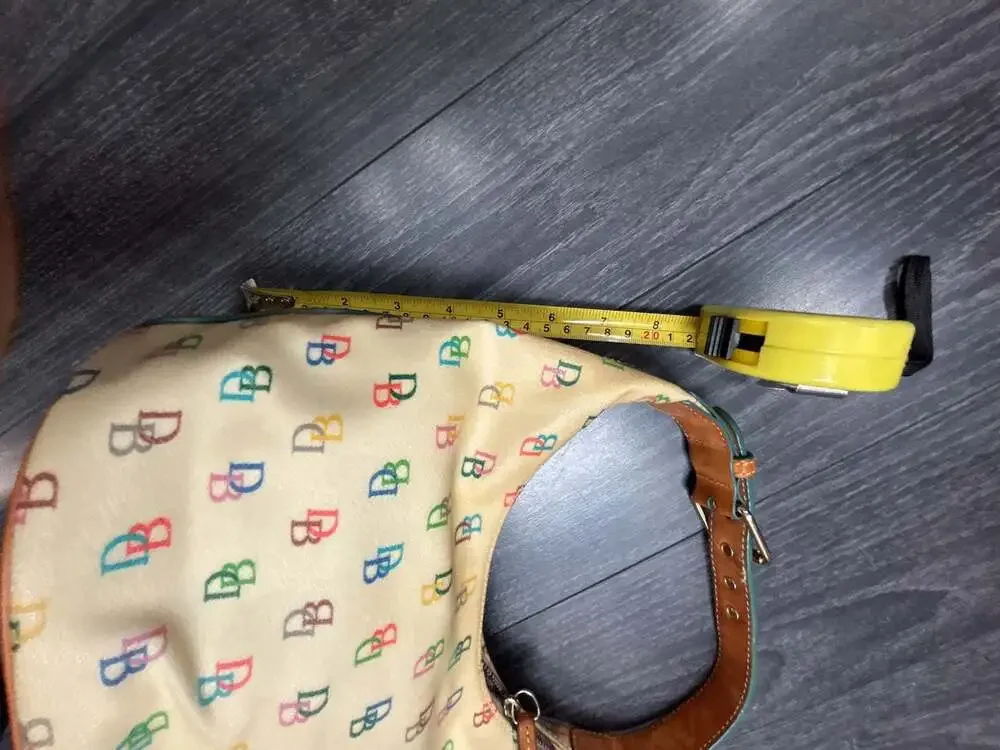 Dooney & Bourke Rainbow Signature Monogram Hobo Shoulder Bag with Heart Charm